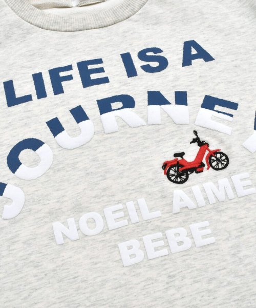 Noeil aime BeBe(ノイユ　エーム　べべ)/インレイ袖ワッフル自転車Tシャツ(80~130cm)/img09