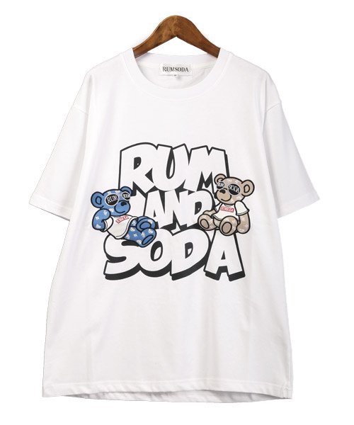 LUXSTYLE(ラグスタイル)/RUMSODA(ラムソーダ)ベアアップリケ刺繍天竺Tシャツ/Tシャツ メンズ レディース 半袖 ロゴ ワッペン アップリケ トップス/img06