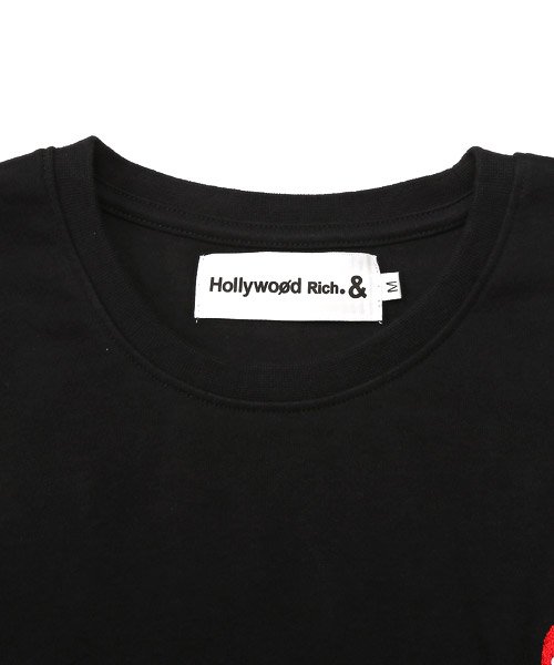 LUXSTYLE(ラグスタイル)/Hollywood rich.&(ハリウッドリッチ)ハート刺繍発泡プリント半袖Tシャツ/Tシャツ メンズ 半袖 刺繍 ハート 発泡プリント ロゴ/img14