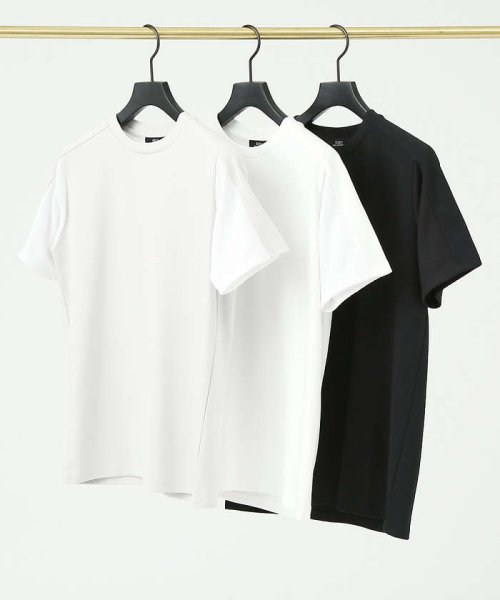 5351POURLESHOMMES(5351POURLESHOMMES)/異素材セミラグラン 半袖Tシャツ/img08