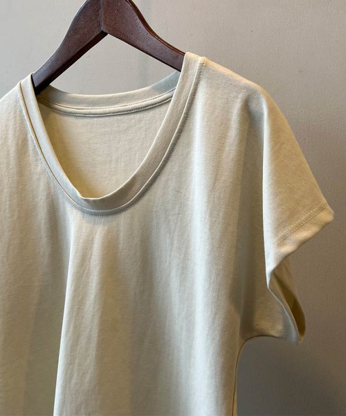 ARGO TOKYO(アルゴトウキョウ)/U－neck Cotton Box T－shirt　24076　UネックコットンボックスTシャツ　Tシャツ　コットンT　半袖　トップス　Uネック/img24