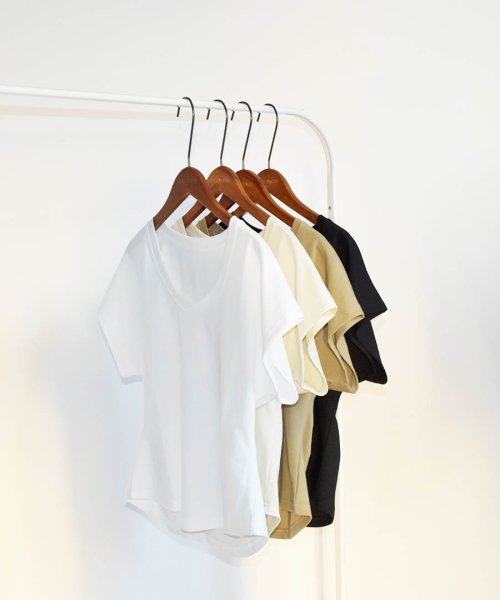ARGO TOKYO(アルゴトウキョウ)/U－neck Cotton Box T－shirt　24076　UネックコットンボックスTシャツ　Tシャツ　コットンT　半袖　トップス　Uネック/img29