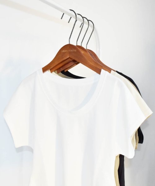 ARGO TOKYO(アルゴトウキョウ)/U－neck Cotton Box T－shirt　24076　UネックコットンボックスTシャツ　Tシャツ　コットンT　半袖　トップス　Uネック/img30