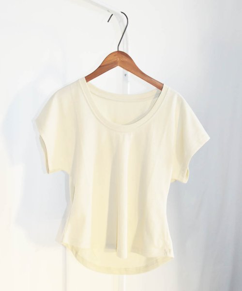 ARGO TOKYO(アルゴトウキョウ)/U－neck Cotton Box T－shirt　24076　UネックコットンボックスTシャツ　Tシャツ　コットンT　半袖　トップス　Uネック/img32