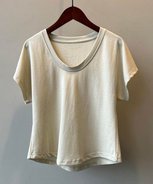 ARGO TOKYO(アルゴトウキョウ)/U－neck Cotton Box T－shirt　24076　UネックコットンボックスTシャツ　Tシャツ　コットンT　半袖　トップス　Uネック/img44