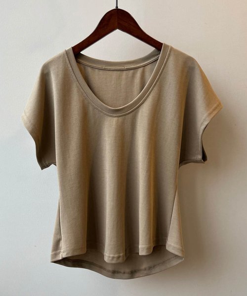 ARGO TOKYO(アルゴトウキョウ)/U－neck Cotton Box T－shirt　24076　UネックコットンボックスTシャツ　Tシャツ　コットンT　半袖　トップス　Uネック/img45