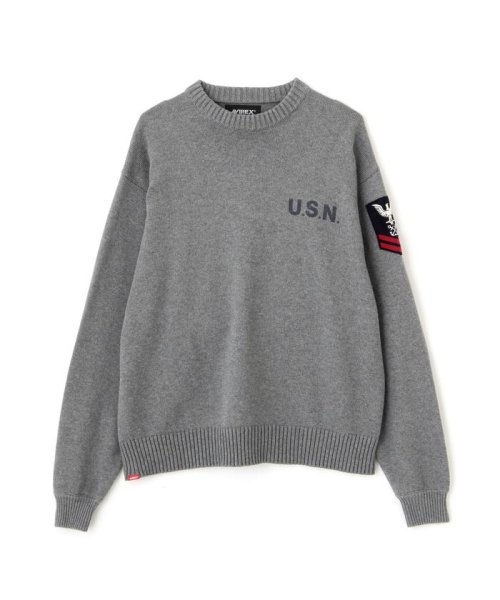 AVIREX(AVIREX)/NAVAL CREWNECK KNIT / ネイバル クルーネック ニット / AVIREX / アヴィレックス/img33