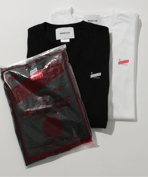 GOODHUE'S(グッドヒューズ)/MAISONCLUB別注2pack Tee◎【GOODHUE'S / グッドヒューズ】 Tシャツ 半袖 プリント ロゴ　ワンポイント クルーネック 2枚セット/img08