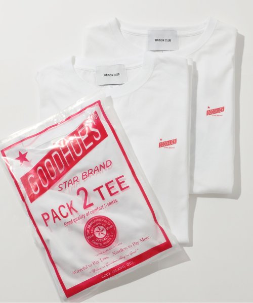 GOODHUE'S(グッドヒューズ)/MAISONCLUB別注2pack Tee◎【GOODHUE'S / グッドヒューズ】 Tシャツ 半袖 プリント ロゴ　ワンポイント クルーネック 2枚セット/img18