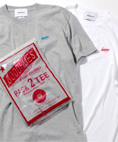 GOODHUE'S(グッドヒューズ)/MAISONCLUB別注2pack Tee◎【GOODHUE'S / グッドヒューズ】 Tシャツ 半袖 プリント ロゴ　ワンポイント クルーネック 2枚セット/img21