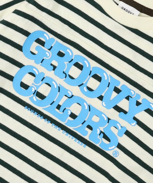 GROOVY COLORS(グルービーカラーズ)/天竺 ボーダー FOOTBALL Tシャツ/img03
