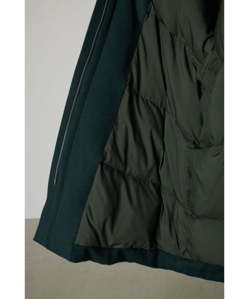 Back side down combination CT side down combination 毛76%ナイロン23%ポリウレタン1%中わた ダウン81%フェザー19%裏地 CT