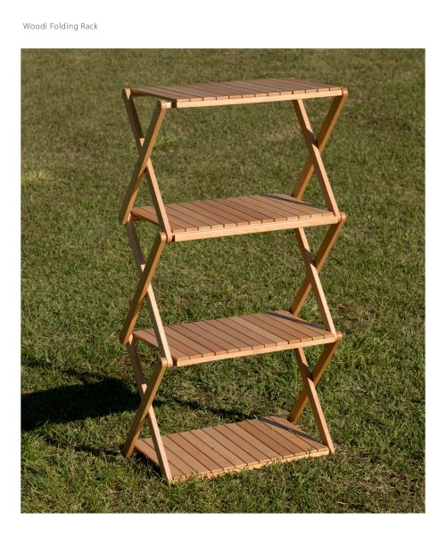 S'more(スモア)/【S'more / Woodi Folding Rack 2way 】テーブルにも変形で/2Way / 折り畳み木製ラック/img10