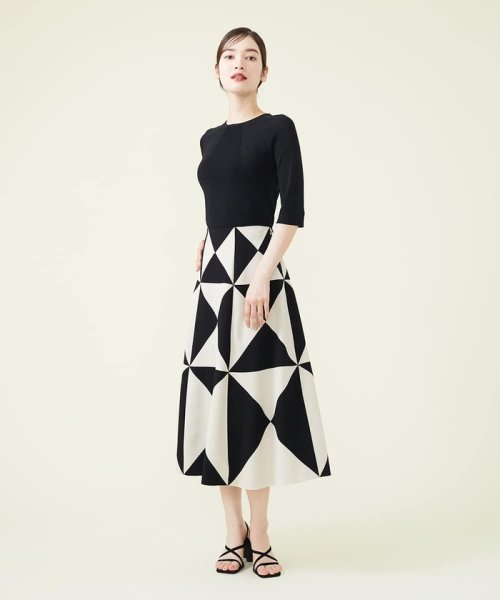 【GEOMETRY】ジオメトリックパッチワークスカート GEOMETRY