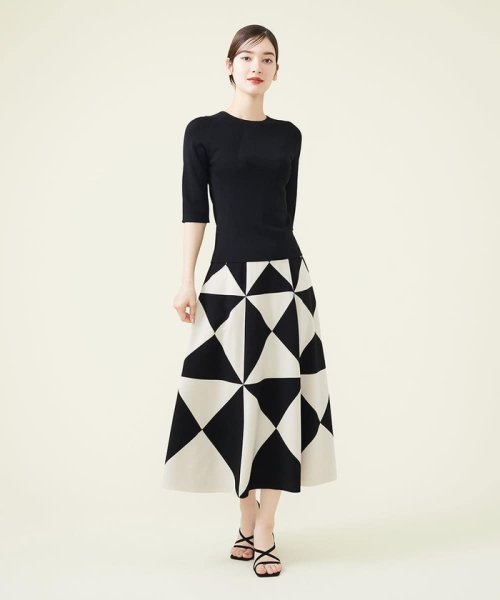 【GEOMETRY】ジオメトリックパッチワークスカート GEOMETRY
