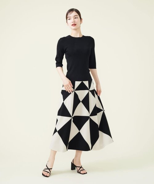 【GEOMETRY】ジオメトリックパッチワークスカート GEOMETRY