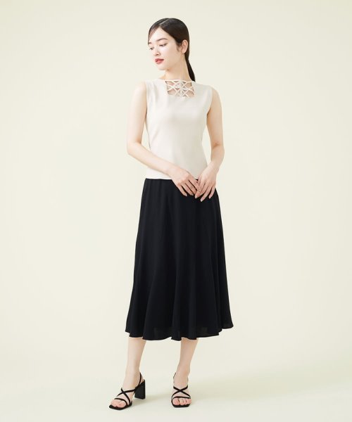 【GEOMETRY】バックサテンジョーゼットフレアスカート その他のスカート R2581466372(19734円)