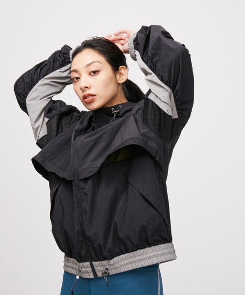 【UV】カラーブロックZIPブルゾン 