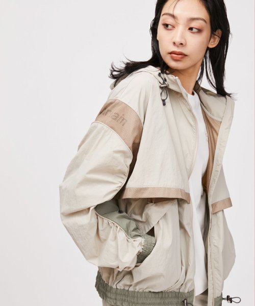 【UV】カラーブロックZIPブルゾン 