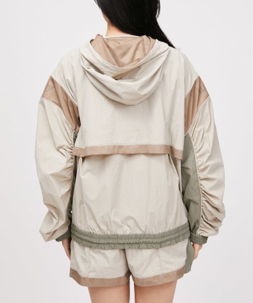 【UV】カラーブロックZIPブルゾン 