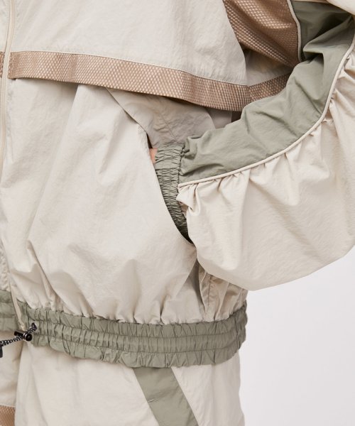 【UV】カラーブロックZIPブルゾン 