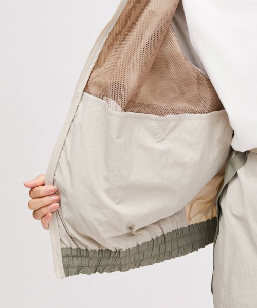 【UV】カラーブロックZIPブルゾン 