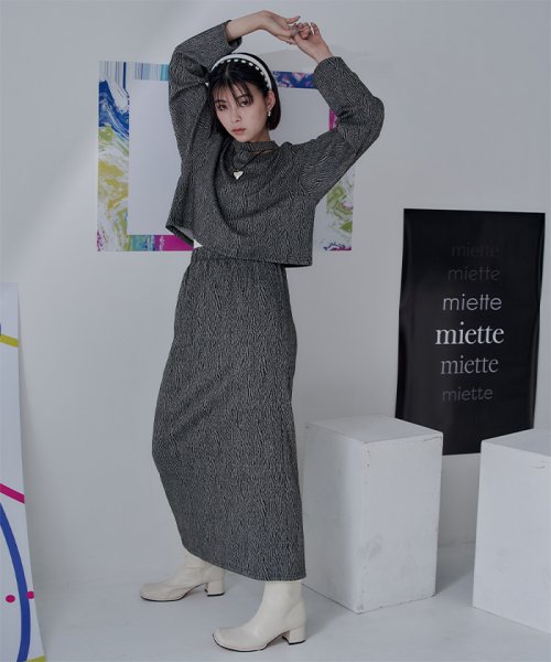 miette(ミエット)/ゼブラ柄ショートプルオーバー/img09