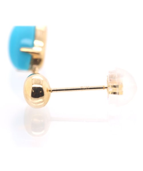 K18トルコ石ピアス 