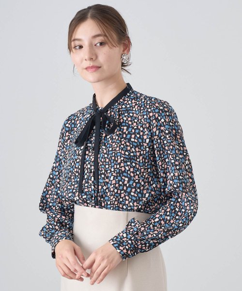 セール】 アナイ(ANAYI) |イレギュラースクエアプリントタイ付き  