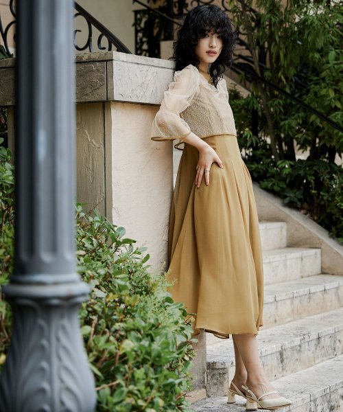 niana ニアナ 結婚式 ワンピース パーティードレス チャイナ風ボレロ キャミワンピ 2点セット ドット柄 チュール 羽織 ショート丈 キャンディスリーブ 5cm 47cm ニアナ ポリエステル100% ゴム 24cm 25cm