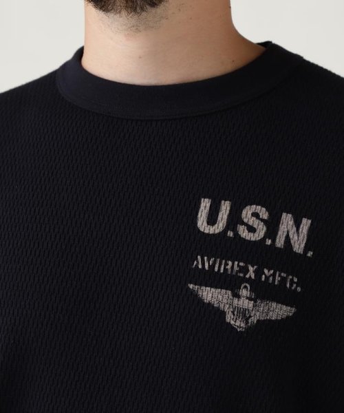 AVIREX(AVIREX)/NAVAL L/S WAFFLE T－SHIRT/img08