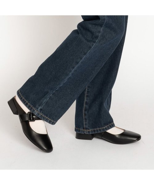 SVEC(シュベック)/パンプス かかとなし 黒 ミュール サンダル 履きやすい 靴 ヒール 2.5cm 太ヒール ブランド ストラップパンプス オフィスカジュアル おしゃれ かわいい/img10
