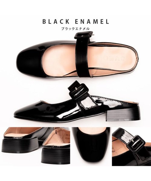 SVEC(シュベック)/パンプス かかとなし 黒 ミュール サンダル 履きやすい 靴 ヒール 2.5cm 太ヒール ブランド ストラップパンプス オフィスカジュアル おしゃれ かわいい/img14