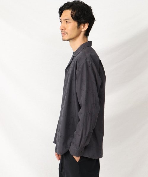TAKEO KIKUCHI(タケオキクチ)/フラワー 刺繍 オープンカラー シャツ/img13