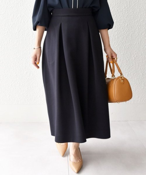 SHIPS any WOMEN(シップス　エニィ　ウィメン)/SHIPS any:〈洗濯機可能〉ダブル ピケ コクーン スカート［NAVY BLUE］/img17