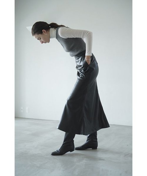 CLANE(クラネ)/VEGAN LEATHER LONG SKIRT/img01