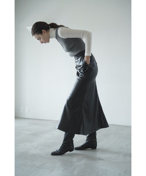 CLANE(クラネ)/VEGAN LEATHER LONG SKIRT/img04