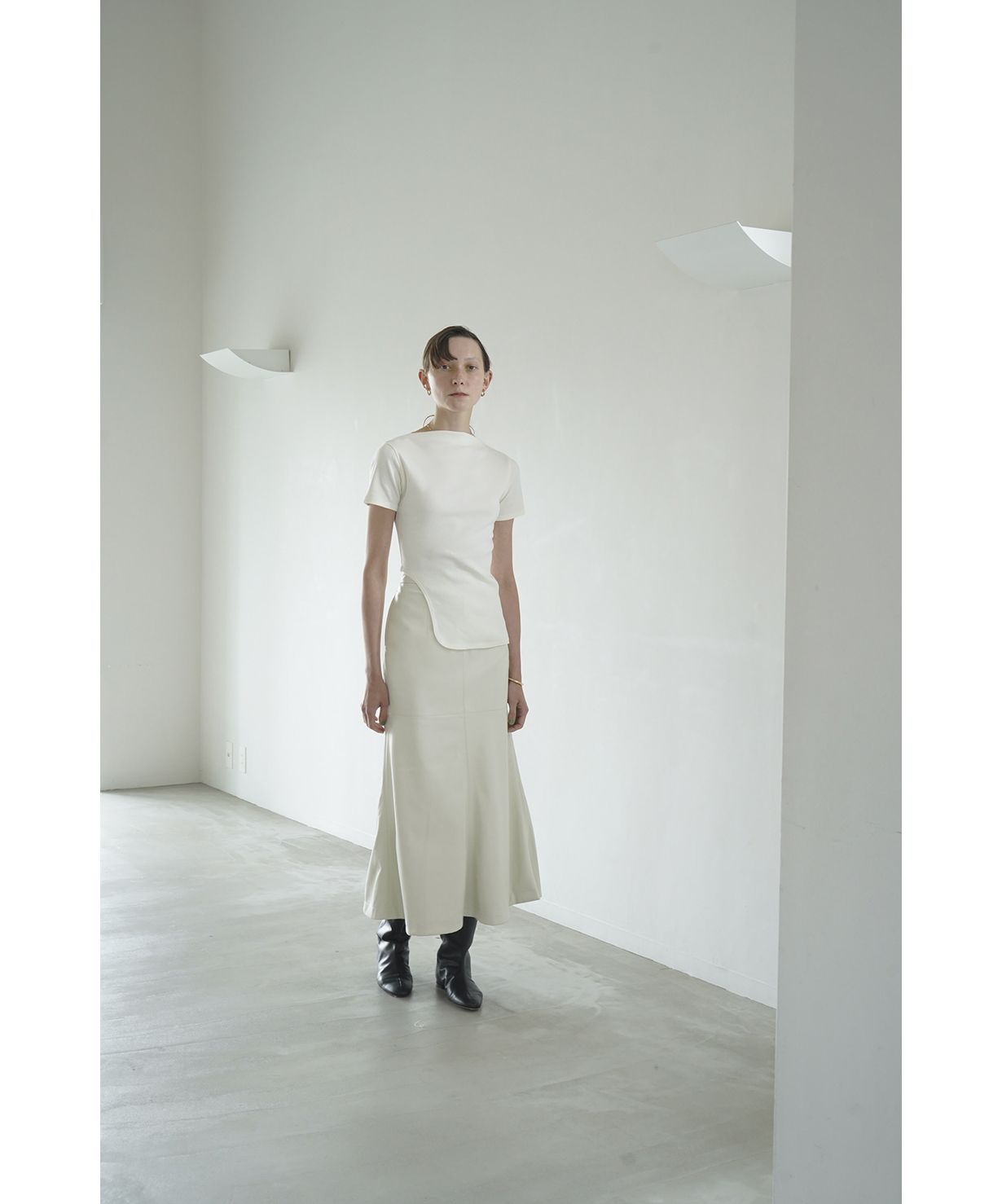 clane クラネ　VEGAN LEATHER LONG SKIRT