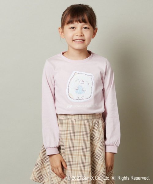 a.v.v(KID'S)(アー・ヴェ・ヴェキッズ)/[100－140]【すみっコぐらし】リバーシブルスパンコール長袖Ｔシャツ/img01