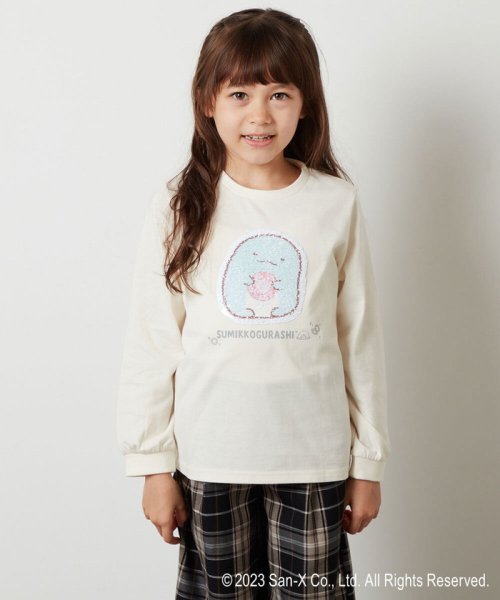 a.v.v(KID'S)(アー・ヴェ・ヴェキッズ)/[100－140]【すみっコぐらし】リバーシブルスパンコール長袖Ｔシャツ/img12