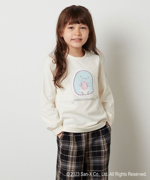 a.v.v(KID'S)(アー・ヴェ・ヴェキッズ)/[100－140]【すみっコぐらし】リバーシブルスパンコール長袖Ｔシャツ/img13