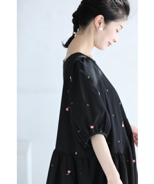 CAWAII(カワイイ)/散りばめた小花刺繍のバルーン袖ロングワンピース/img06