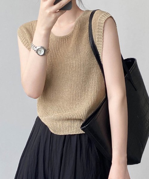 ARGO TOKYO(アルゴトウキョウ)/Summer Mesh Knit Tops 25069 サマーメッシュニットトップス　メッシュニット　ニットトップス　シアーニット　シアートップス　ニットソー　/img05