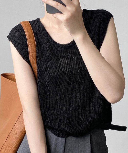 ARGO TOKYO(アルゴトウキョウ)/Summer Mesh Knit Tops 25069 サマーメッシュニットトップス　メッシュニット　ニットトップス　シアーニット　シアートップス　ニットソー　/img10