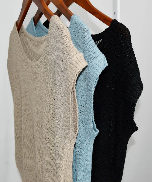 ARGO TOKYO(アルゴトウキョウ)/Summer Mesh Knit Tops 25069 サマーメッシュニットトップス　メッシュニット　ニットトップス　シアーニット　シアートップス　ニットソー　/img14