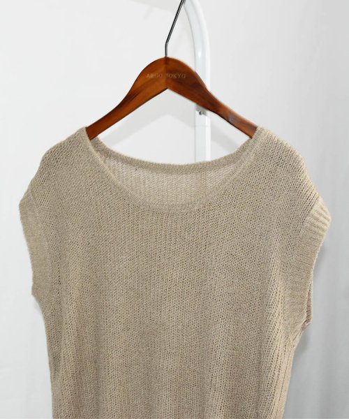 ARGO TOKYO(アルゴトウキョウ)/Summer Mesh Knit Tops 25069 サマーメッシュニットトップス　メッシュニット　ニットトップス　シアーニット　シアートップス　ニットソー　/img17