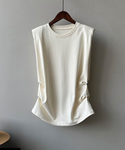 ARGO TOKYO(アルゴトウキョウ)/Side Button Shoulder Pat T－shirt　24085 サイドボタンショルダーパットTシャツ　Tシャツ　パット付きTシャツ　サイドボタン　/img09