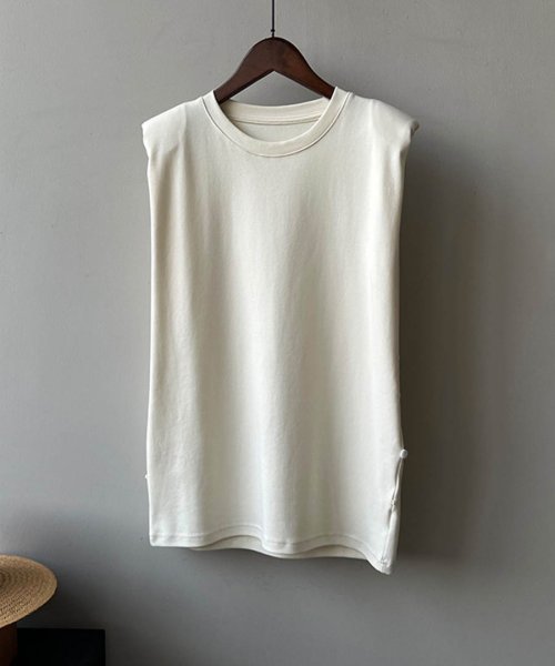 ARGO TOKYO(アルゴトウキョウ)/Side Button Shoulder Pat T－shirt　24085 サイドボタンショルダーパットTシャツ　Tシャツ　パット付きTシャツ　サイドボタン　/img10