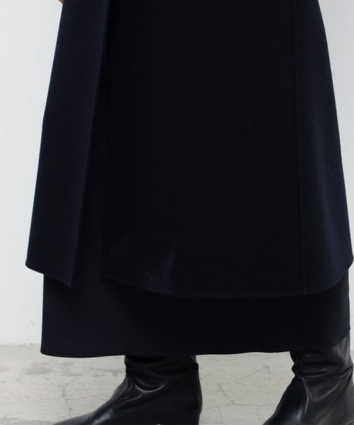 ライトメルトンダブルフェイスドレスコート 