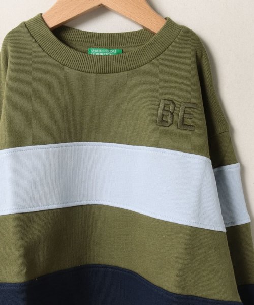 BENETTON (UNITED COLORS OF BENETTON BOYS)(ユナイテッド　カラーズ　オブ　ベネトン　ボーイズ)/キッズロゴ刺繍ボーダースウェットトレーナーB/img04